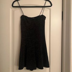 Urban Outfitters Black Shimmer Romper. Size M. Great Condition.